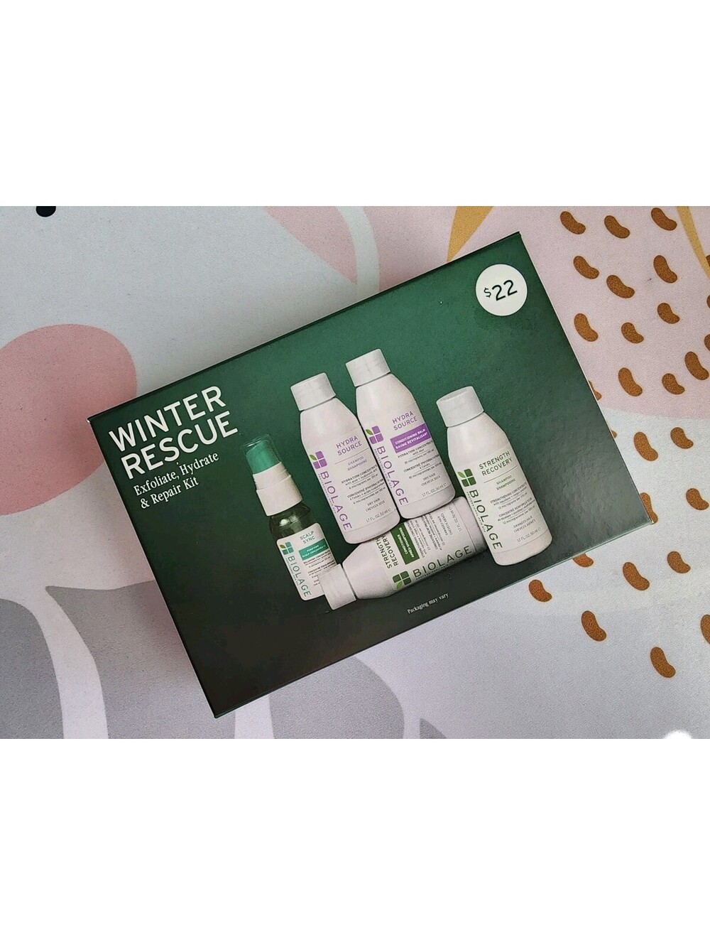 Biolage Winter Rescue Exfoliate, Hydrate & Repair Hair Kit 5 Piece Travel Set